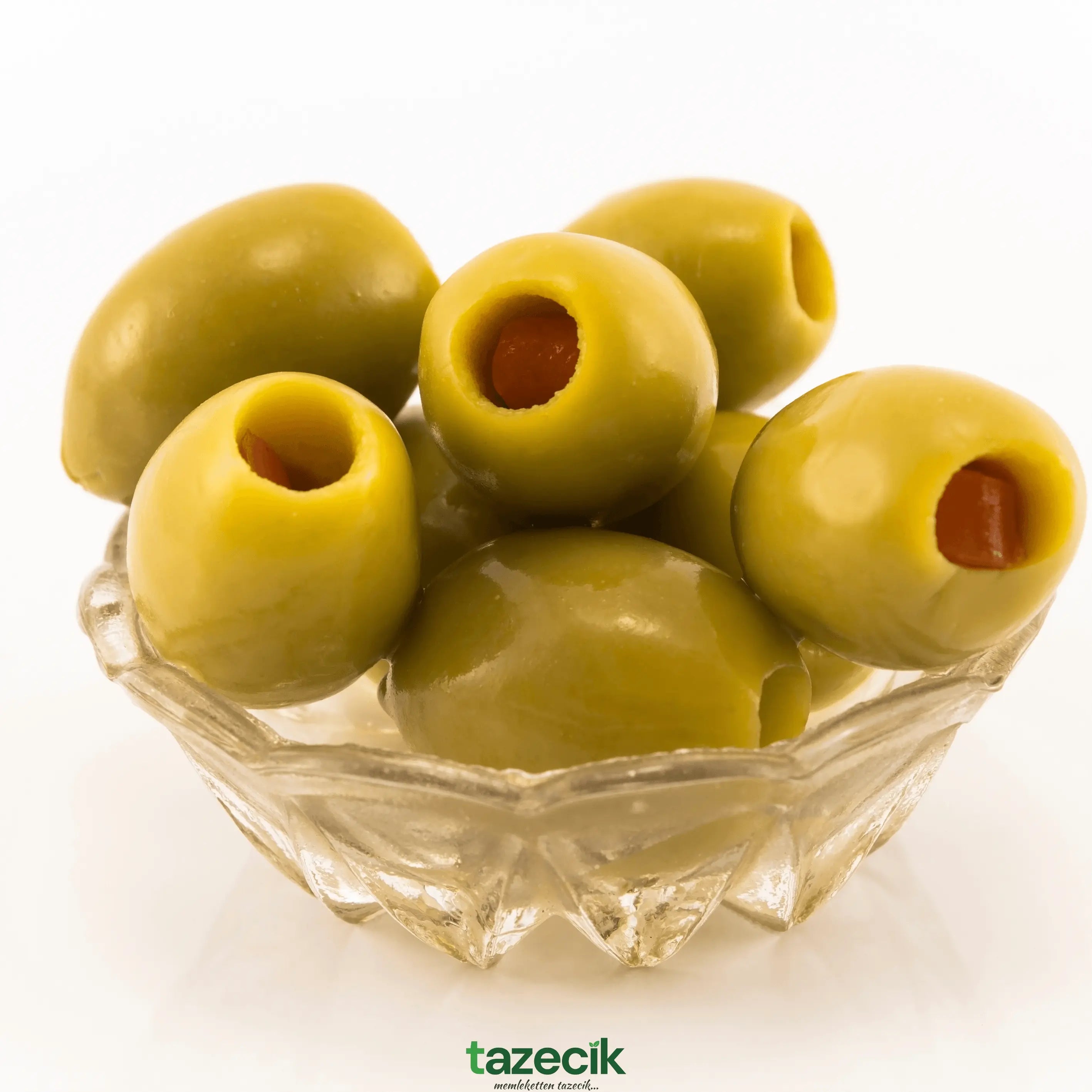 Biberli Yeşil Zeytin - 700g (c) Tazecik