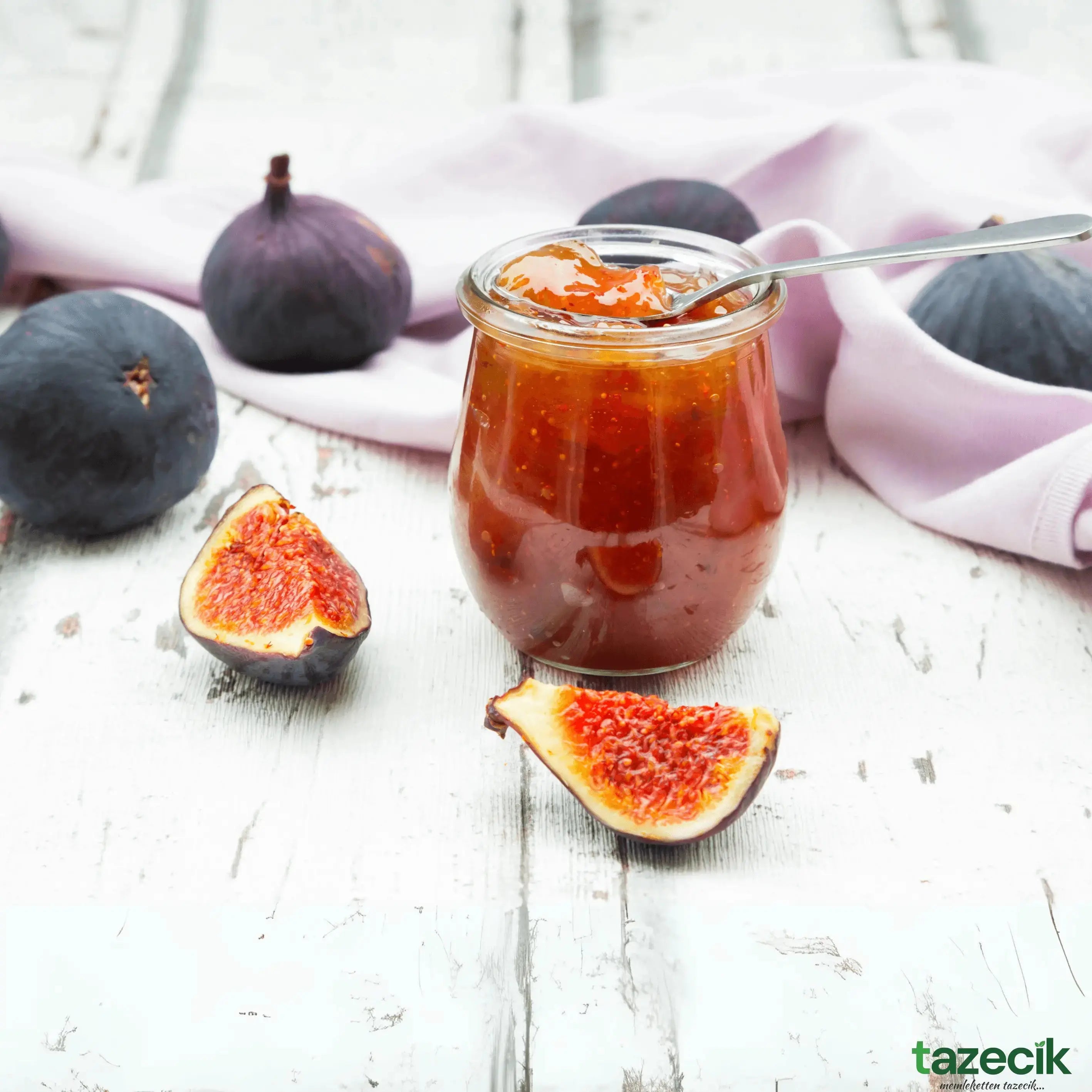 Cevizli Kuru İncir Reçeli - 750gr (c) Tazecik