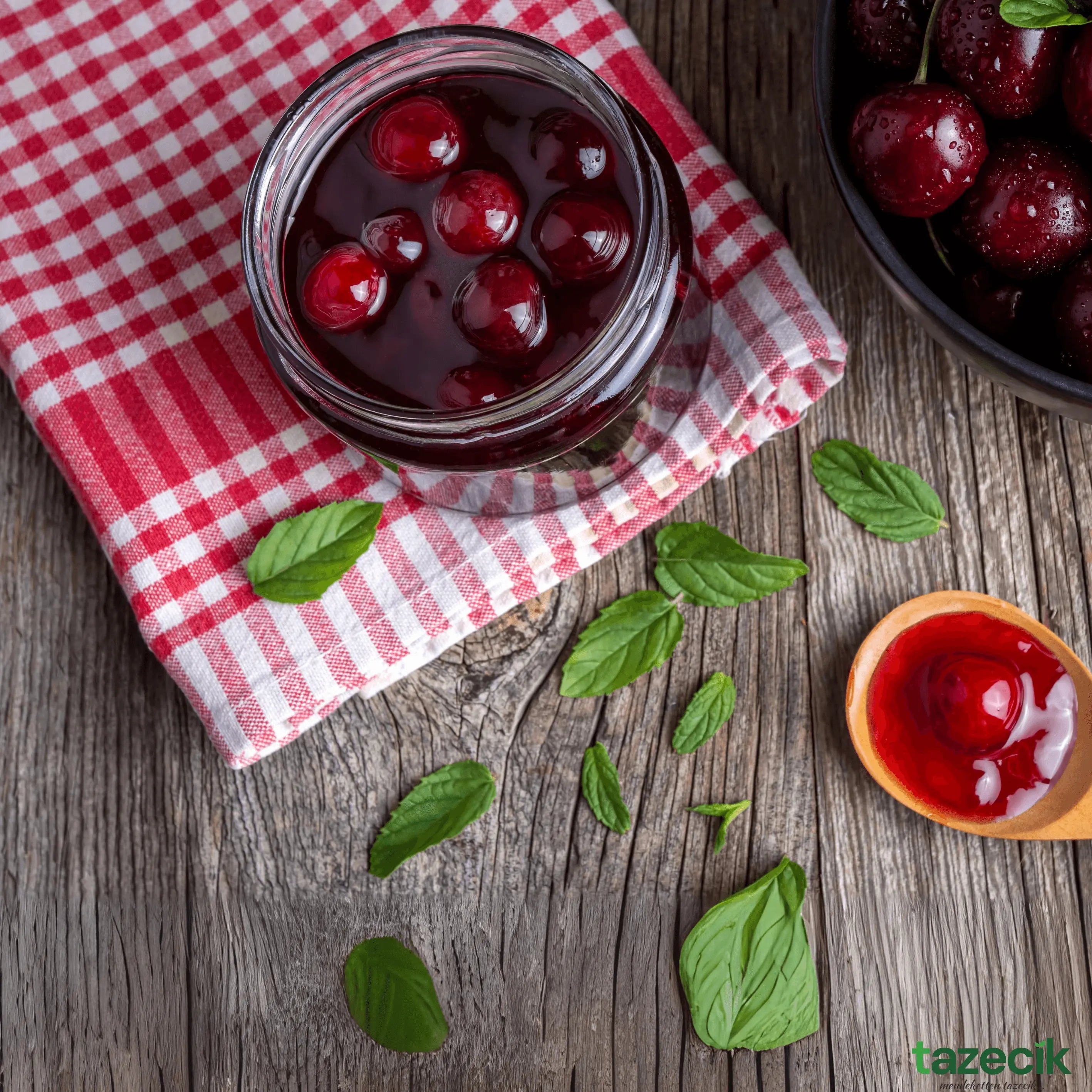 Vişne Reçeli - El Yapımı - Doğal - 750gr Tazecik