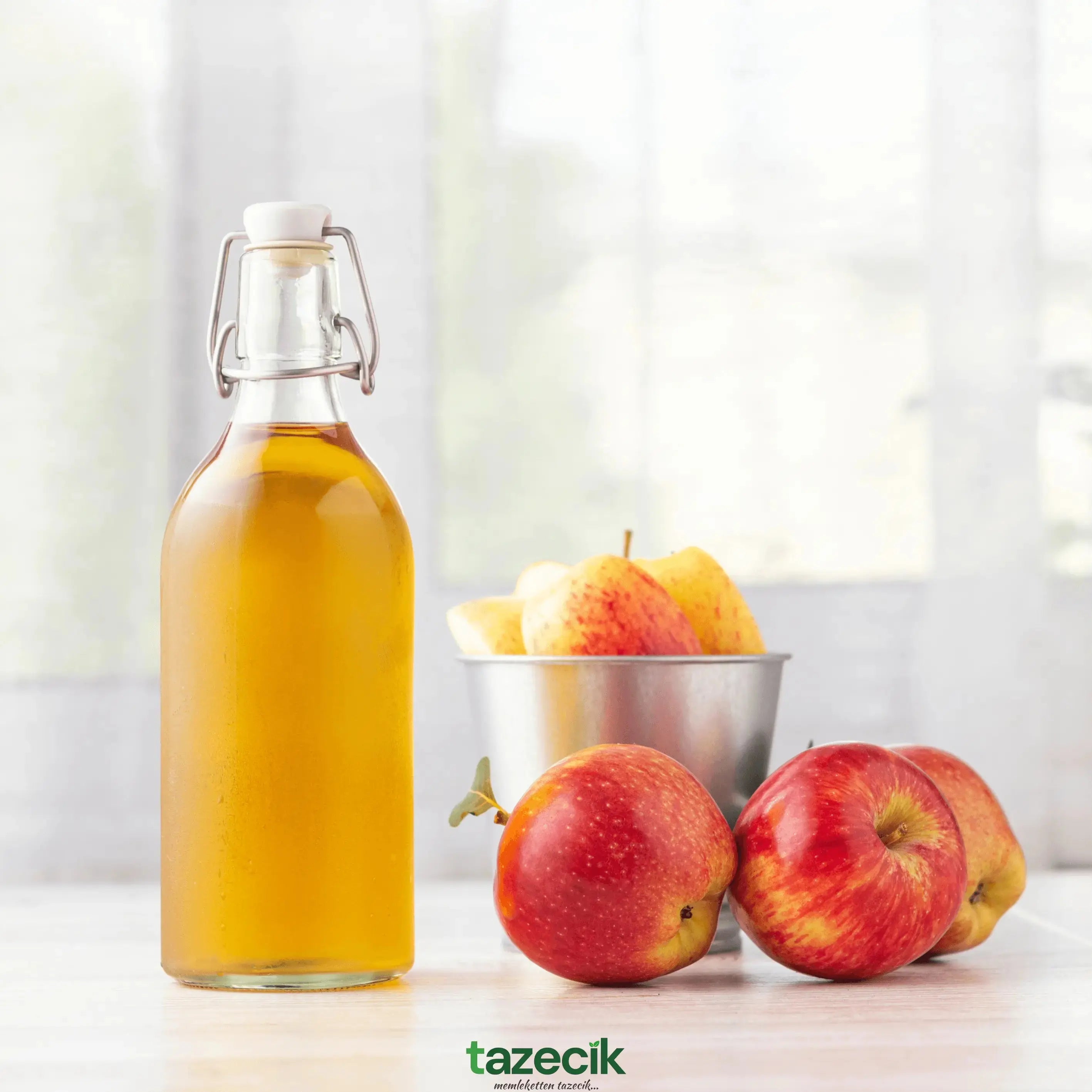 Elma Sirkesi Doğal El Yapımı - 500ml (c) Tazecik