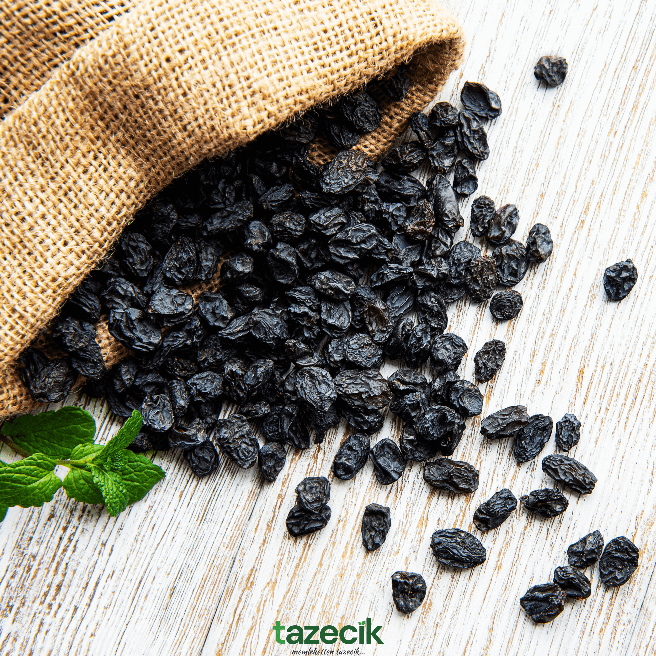 Çekirdekli Siyah Kuru Üzüm - 500 gr Tazecik