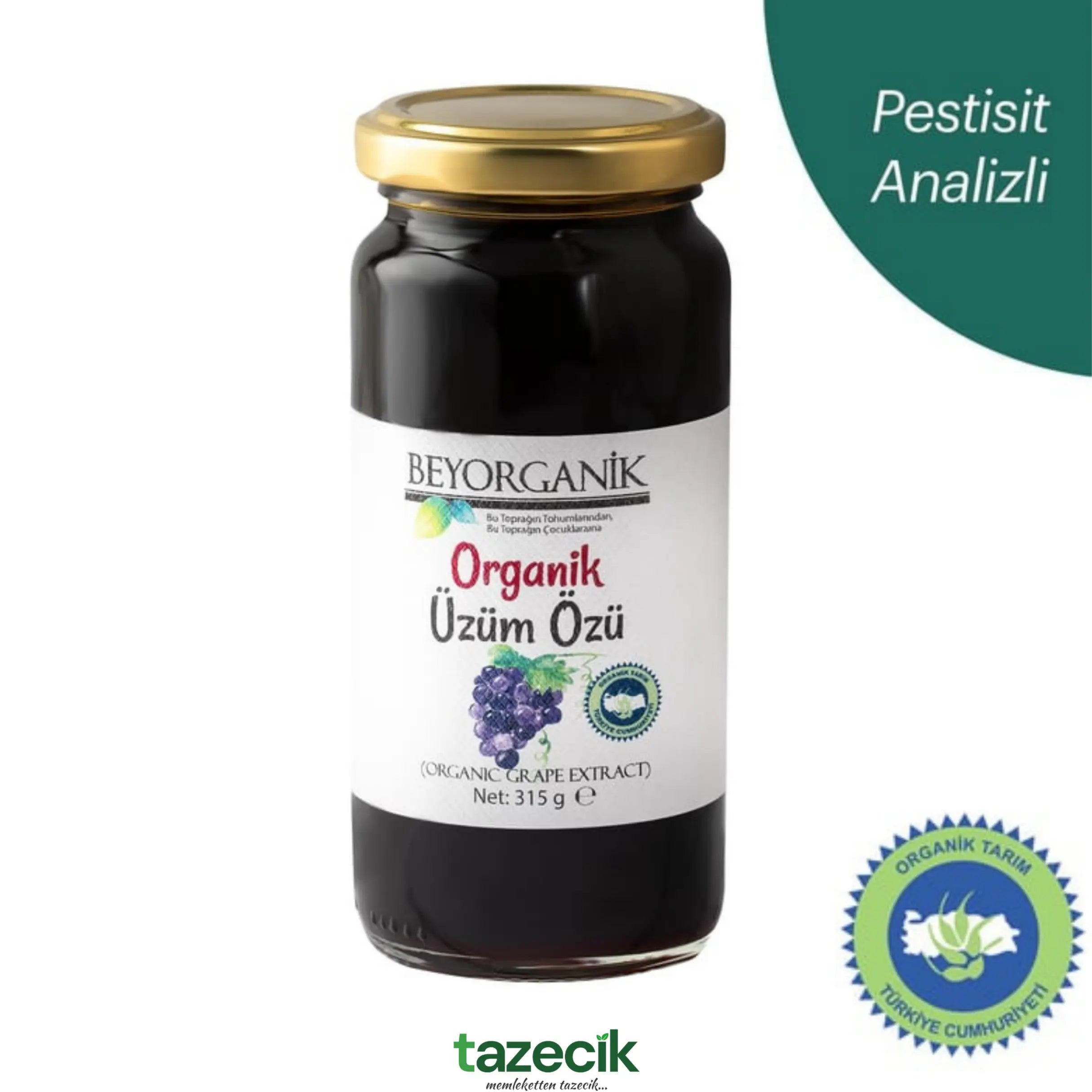 Organik Üzüm Özü- BeyOrganik 315gr Tazecik