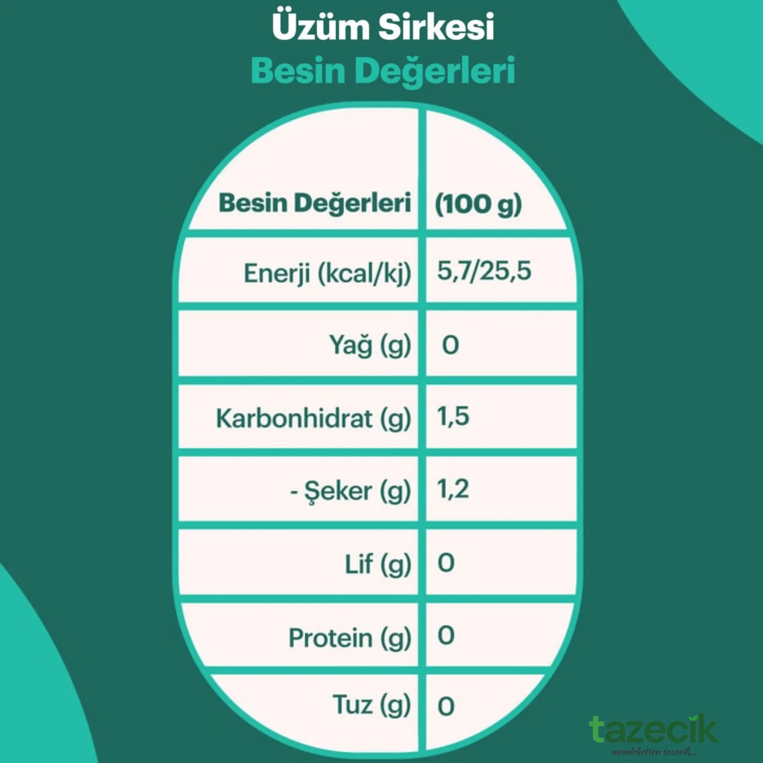 Organik Üzüm Sirkesi- BeyOrganik 500ml Tazecik