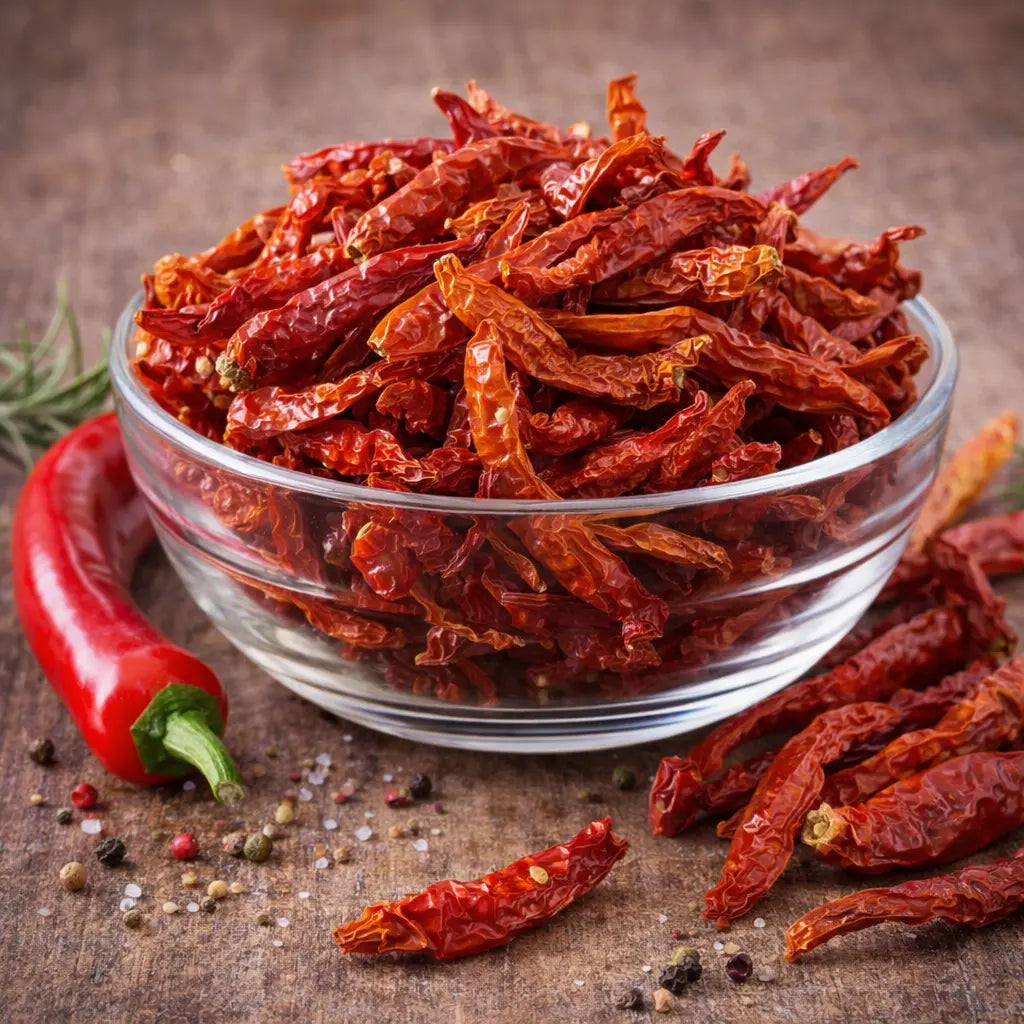 Acı Biber Kurusu - Güneşte Kurutulmuş - 25 adet Tazecik